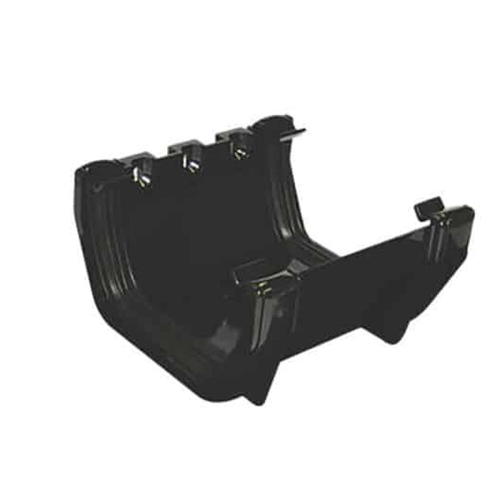 FloPlast Square Line Gutter Union Bracket, Black 114mm