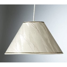 16" Cream Iceburg Fabric Gold Ring Coolie Shade