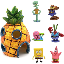 Widesmart Aqua Ornaments - Spongebob Aquarium Decoration - Fish Tank Ornament