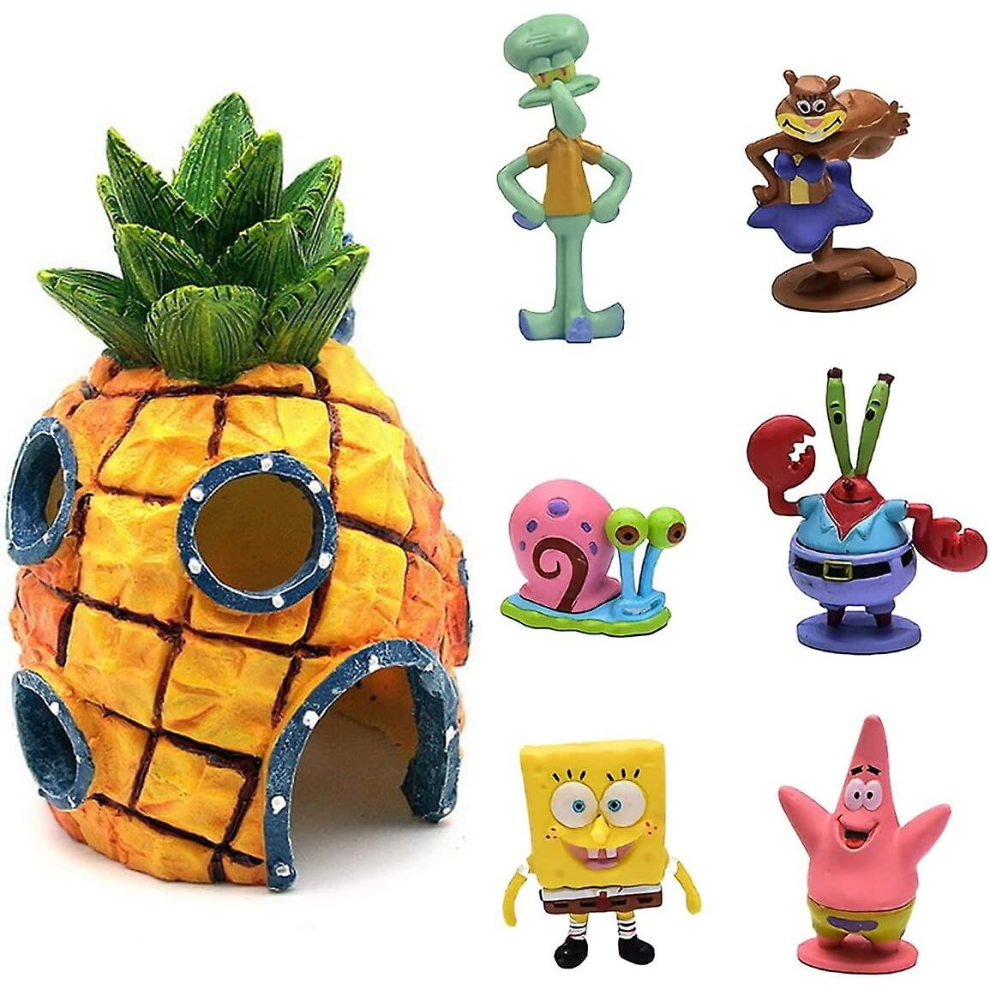 Widesmart Aqua Ornaments - Spongebob Aquarium Decoration - Fish Tank Ornament