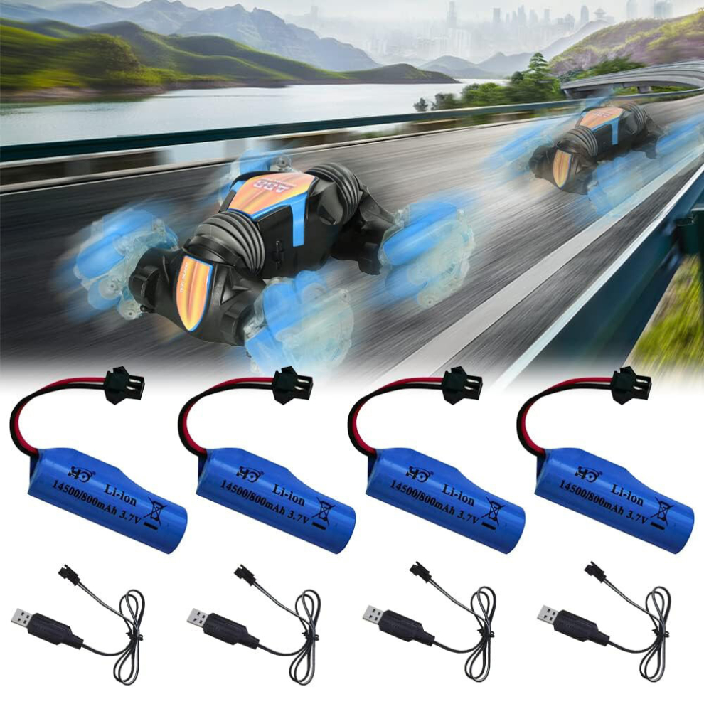 4pcs 14500 Lithium Ion battery 600mah capacity 3.7V rechargeable battery