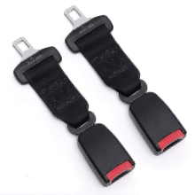 (black, 2pcs 23cm) Seat Belts 2 Pack Universal Car Seat Belt Extender Adjustable Seat Belt Extension Strap 23cm