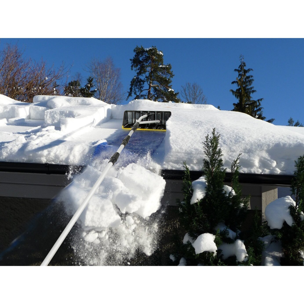 Snow Roof Rake Metal Telescoping Snow Shovel Durable With Large Blade