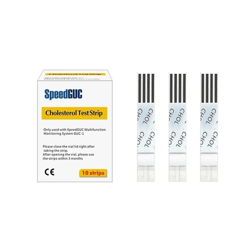 (10 Cholesterol Test Strips) Test Strips for Multifunction Home Use Blood Glucose Meter