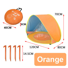 (STZP orange) Baby Beach Tent Shade Pool UV Protection Sun Shelter Infant Outdoor Toys Swimming Pool Play House Tent Toys for Kids Children