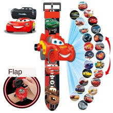 (3) Cartoon Children Watch 3D Projection Cartoon Superheroes Spider-man Iron Man Digital Watches Children Watch Toy