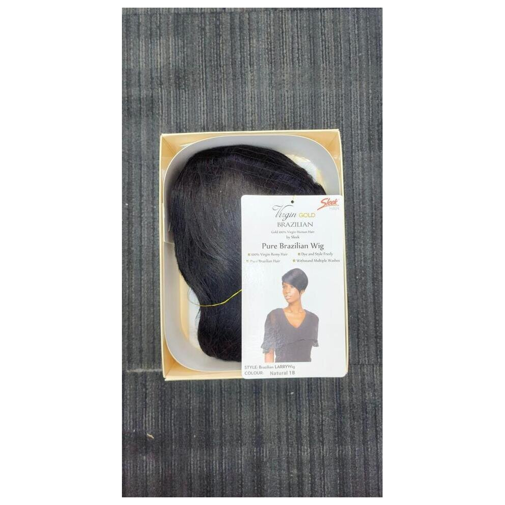 By Sleek Unisex Black,Gold (1B Natural Black) Sleek Virgin Gold Brazilian Larry Wig 20'' Inch
