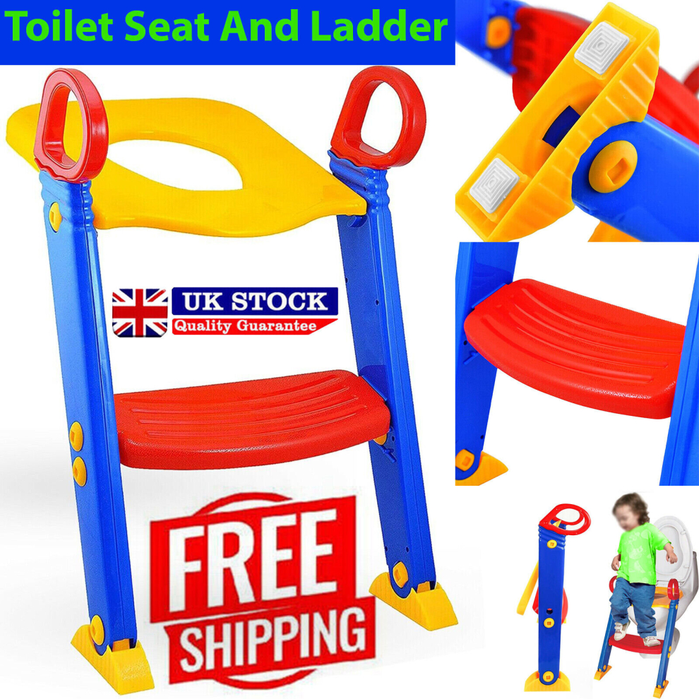 Childrens Toilet Seat Ladder Toddler Training Step Up For Kids Easy FoR Kids