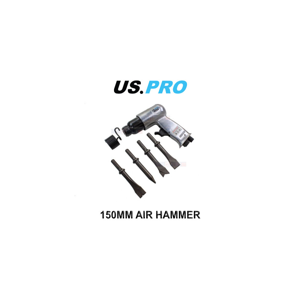 US PRO 150mm Air Hammer Chisel With 4 Chisels 8594