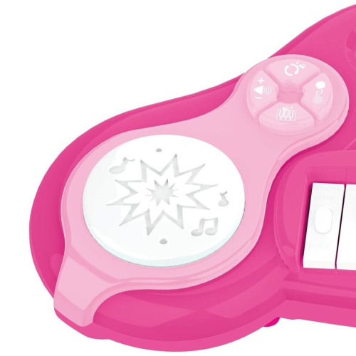 Piano eletrônico infantil Barbie com efeitos de luz e microfone - 24 teclas 2
