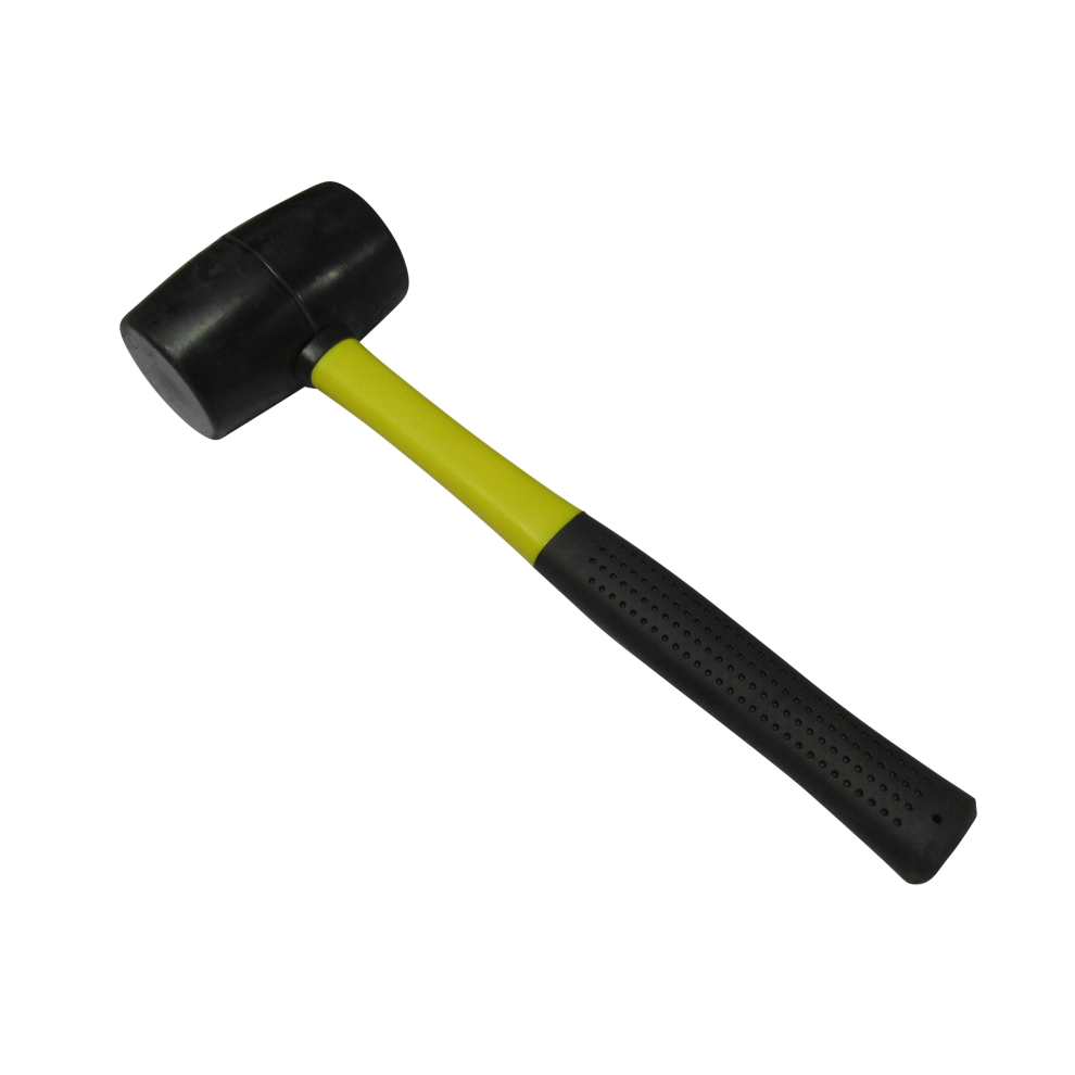(16 oz) Rubber Mallet Hammer Fibreglass Handle (Soft Grip)-image-OPC-PD7ZKMH-NEW