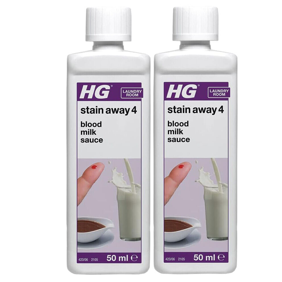 2 x HG Stain Away No. 4 Stain Remover Sauce Gravy Spices Blood - 50ml