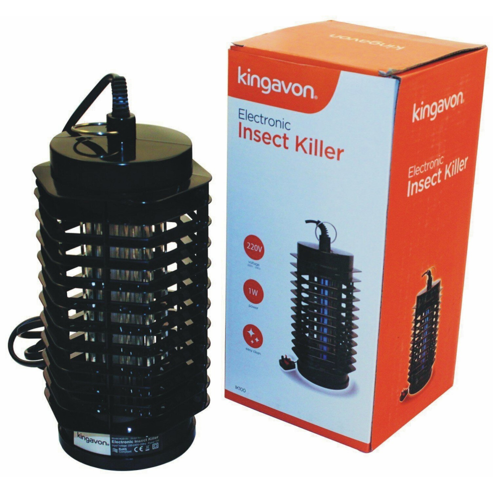 KINGAVON ELECTRONIC INSECT BUGS FLY MOTHS MIDGES KILLER LIGHT PLUG IN