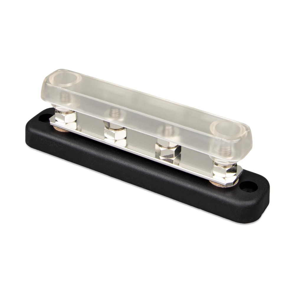 (Busbar 150A 4P With 4 Terminals +Cover Dimensions) Victron Energy 150A, 250A & 600A Busbar For High Current & Removable Cover 8719076052197