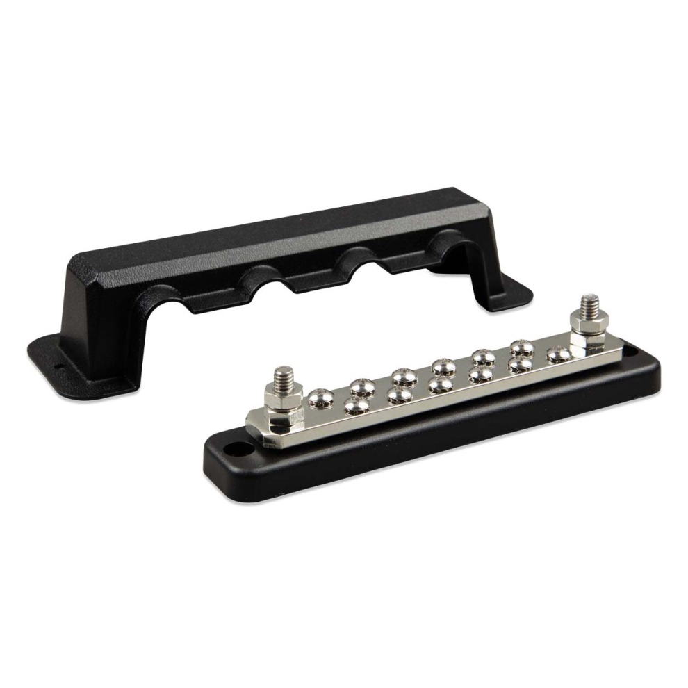 (Busbar 250A 2P With 12 Terminals +Cover) Victron Energy 150A, 250A & 600A Busbar For High Current & Removable Cover 8719076056393