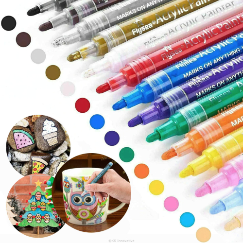 (Silver) Flysea Acrylic Paint Marker Pen
