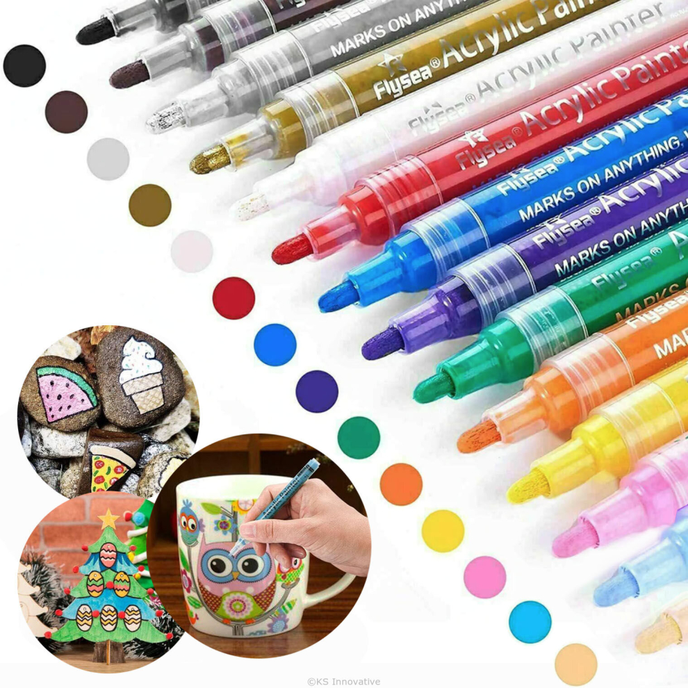 (Purple) Flysea Acrylic Paint Marker Pen