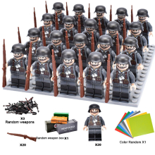 (Style V) British German Soviet Army Square Army Military Building Block Set with Small Particle Assembly for Bottom Plate Toys
