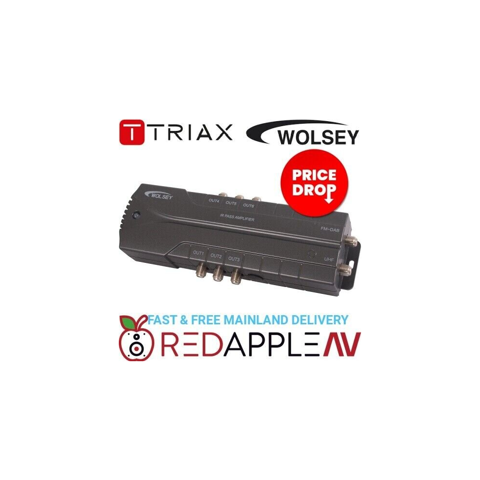 Triax Wolsey 6 Way Indoor Aerial Booster Freeview Amplifier