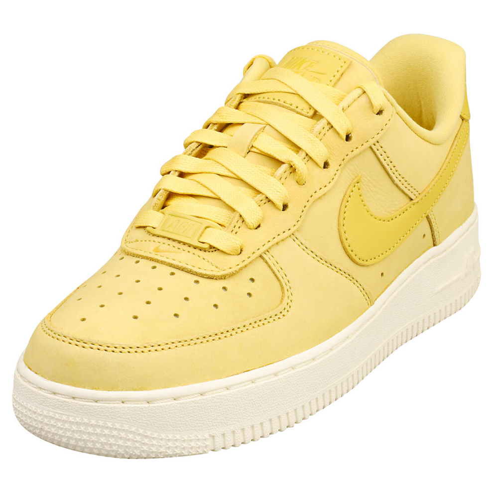 Nike Air Force 1 Premium Womens Fashion Trainers in Saturn Gold - 3 UK