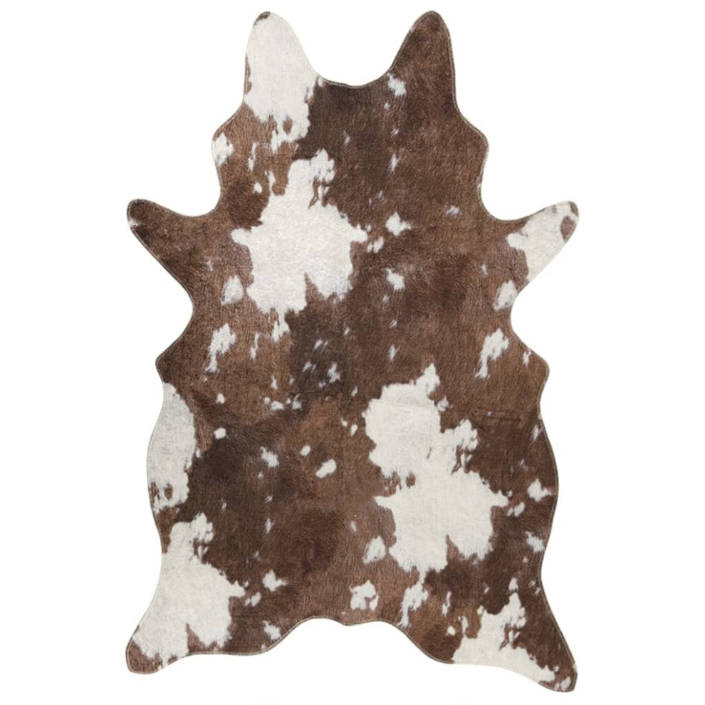 (brown and white) vidaXL Rug Washable Anti Slip Floor Mat Area Carpet Runner Rug Cow Pattern