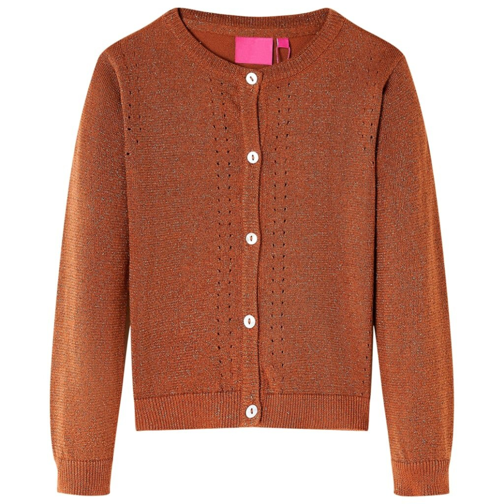 (cognac, 92) Kids' Cardigan Long Sleeve Coats Toddler Children Kids Knit Sweater Knitted