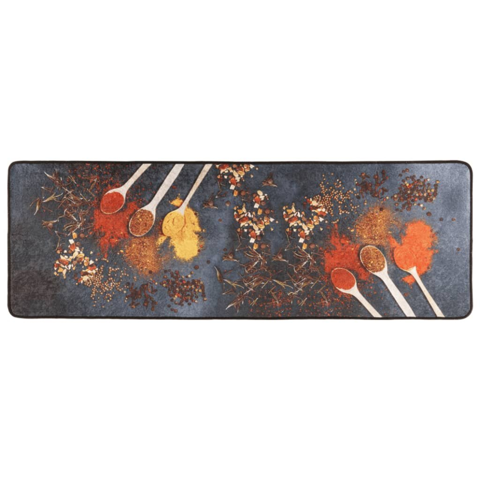 Vidaxl (Blue) Kitchen Rug Washable Anti Slip Kitchen Floor Mat Carpet Runner Rug