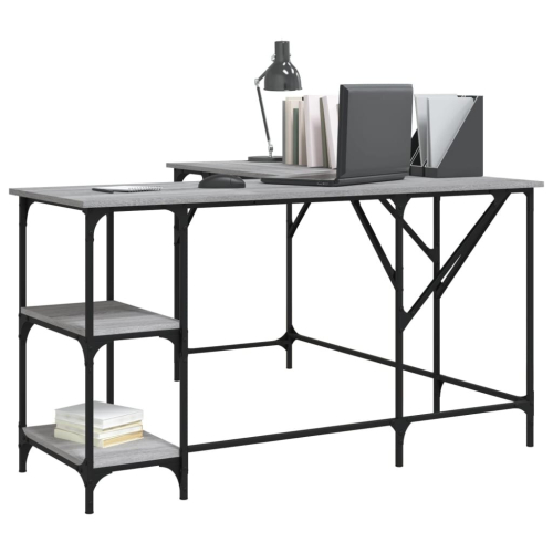 VidaXL (grey sonoma) vidaXL Desk Office Desk Computer Table Study Writing Table Engineered Wood 2