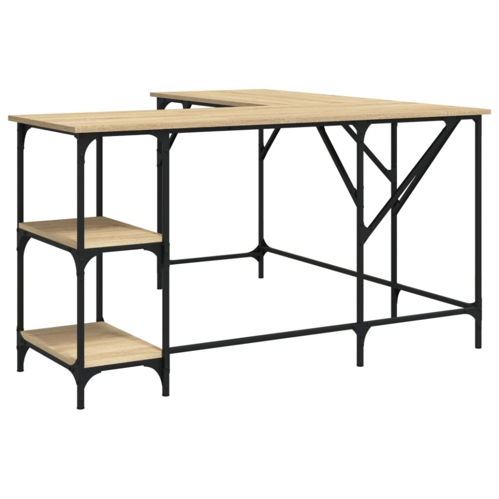 Vidaxl (Sonoma Oak) Desk Office Desk Computer Table Study Writing Table Engineered Wood
