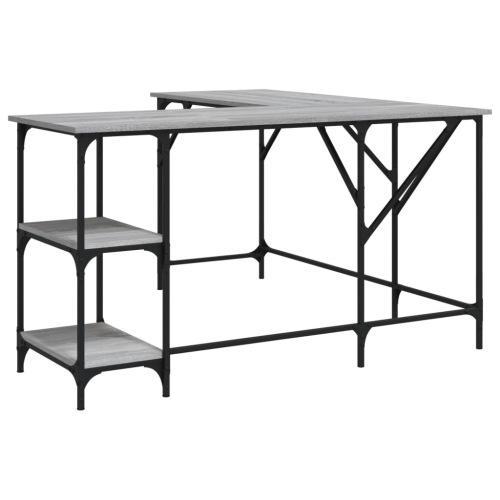 VidaXL (grey sonoma) vidaXL Desk Office Desk Computer Table Study Writing Table Engineered Wood 1