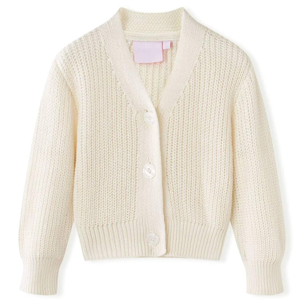 (92) Kids' Cardigan Coats Long Sleeves Toddler Kids Knit Sweater Knitted Snow White