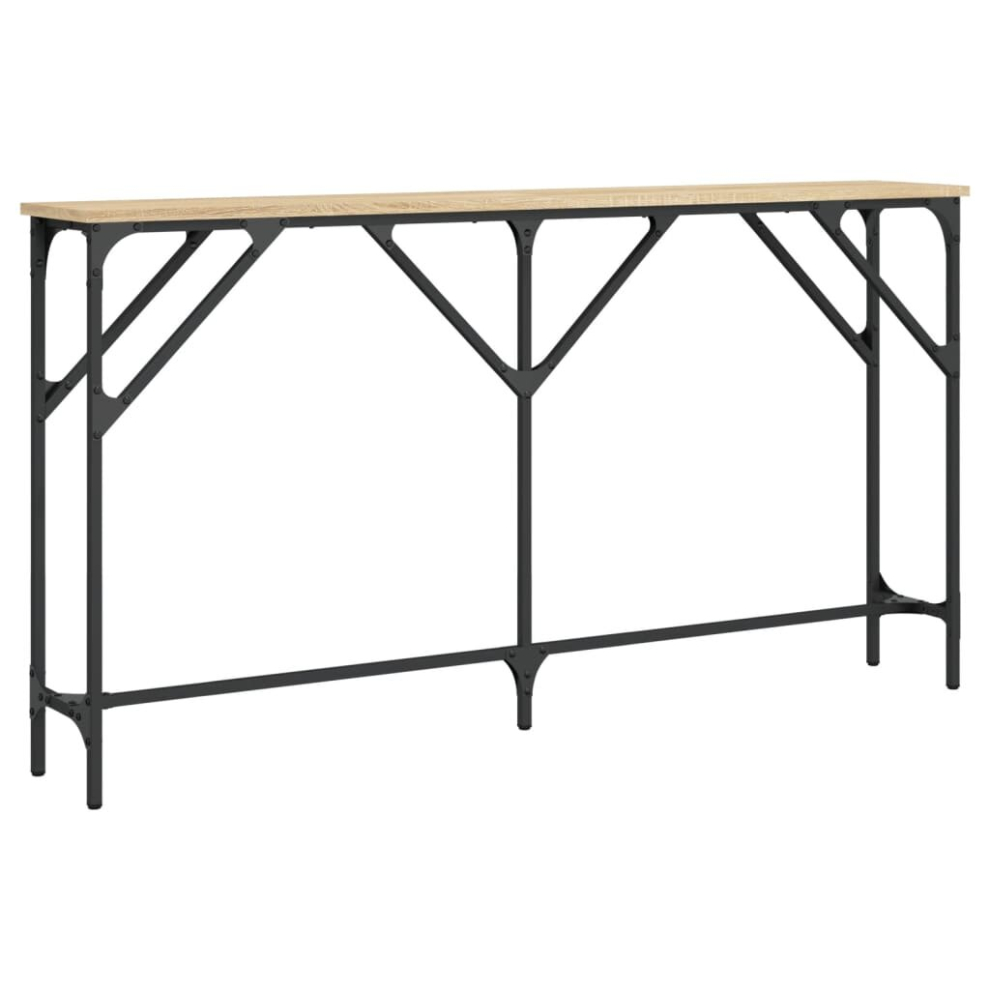 Vidaxl (Sonoma Oak, 140 X 23 X 75 Cm) Console Table Tea End Table Hallway Sofa Couch Table Engineered Wood