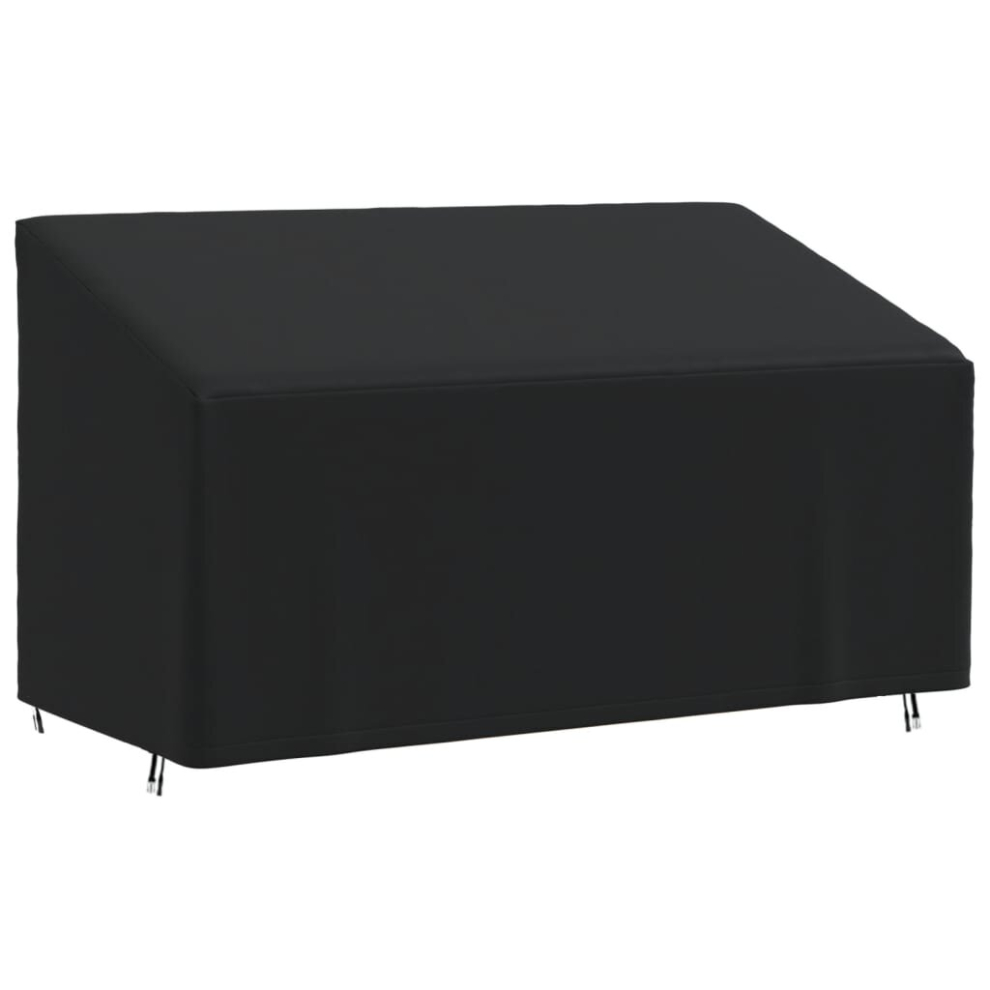 (175 x 85 x 68/94 cm) vidaXL 3-Seater Bench Cover Outdoor Patio Bench Seat Cover Black 420D Oxford