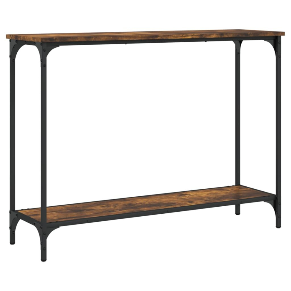 Vidaxl (Smoked Oak, 101 X 30.5 X 75 Cm) Console Table Tea End Table Hallway Sofa Couch Table Engineered Wood