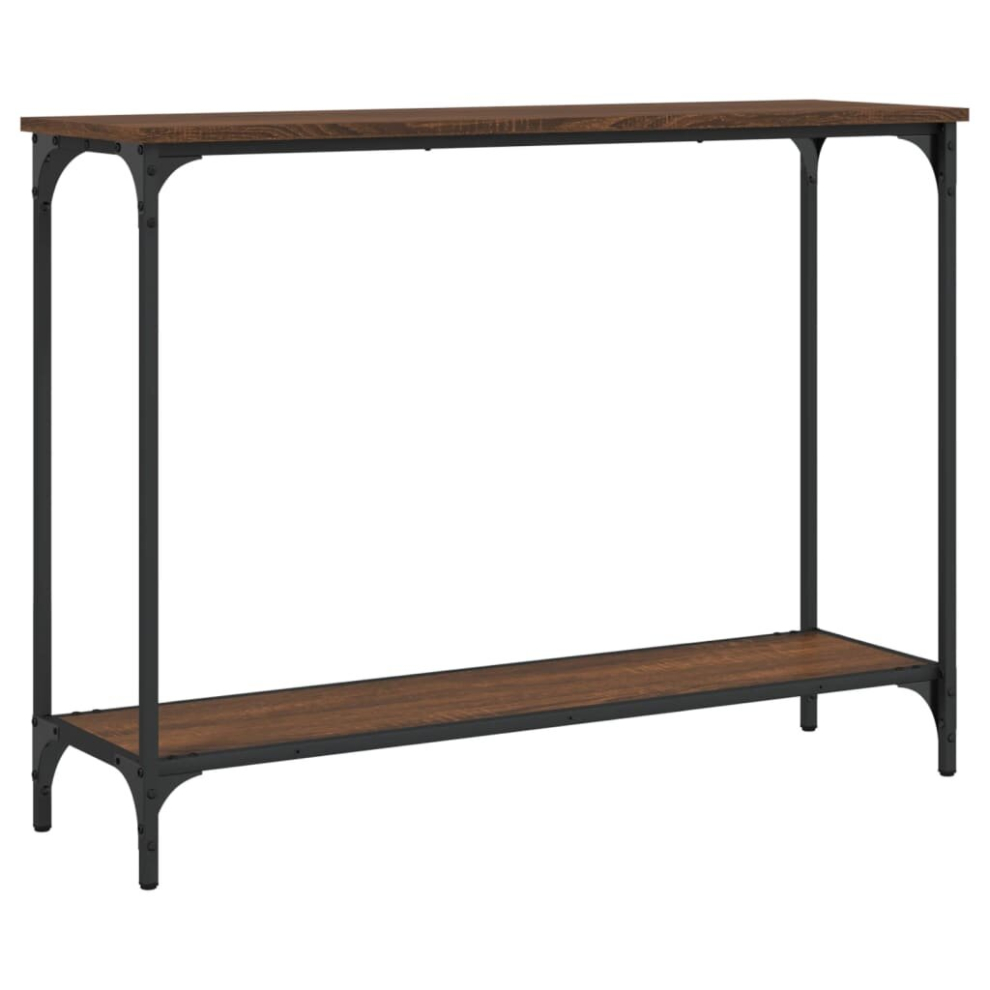 Vidaxl ( Oak, 101 X 30.5 X 75 Cm) Console Table Tea End Table Hallway Sofa Couch Table Engineered Wood Brown
