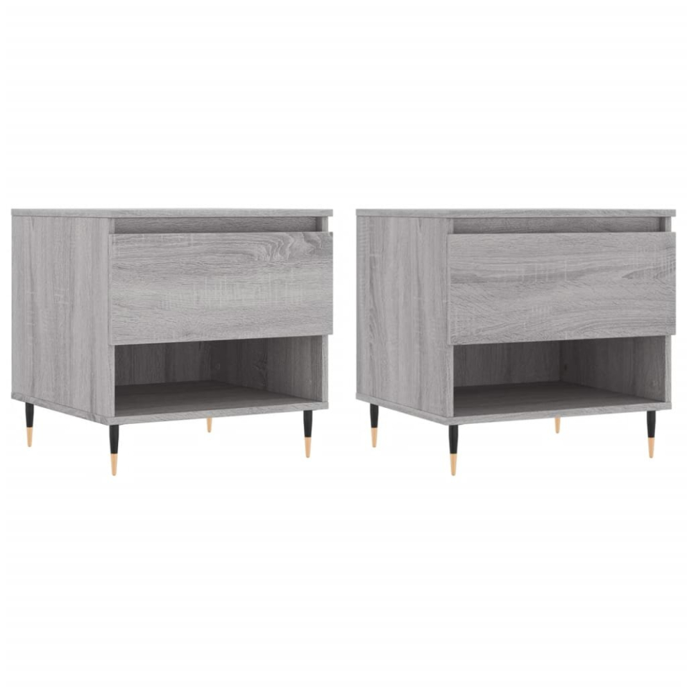 vidaXL - Coffee Tables - 2 Piece Set - Grey - 50x46x50 cm - Image 2