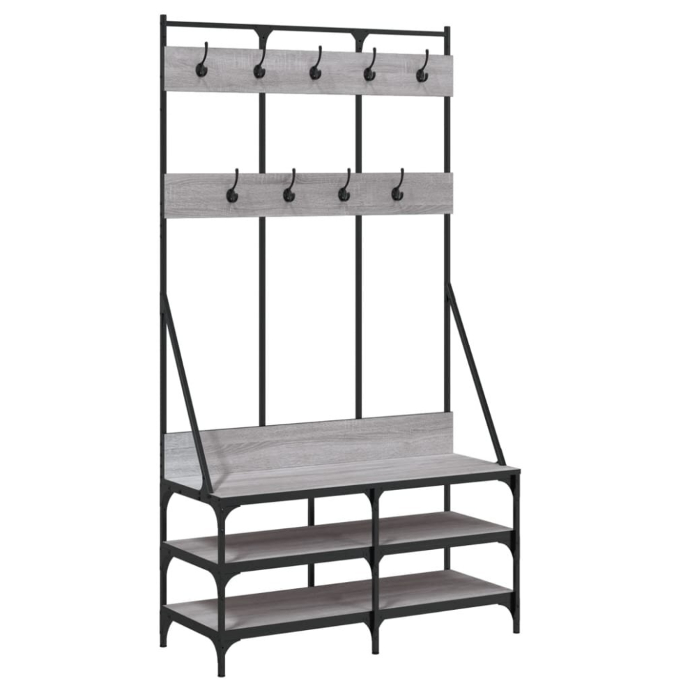 (grey sonoma) vidaXL Clothes Rack with Shoe Storage Garment Rack Clothes Shelf Clothes Rail