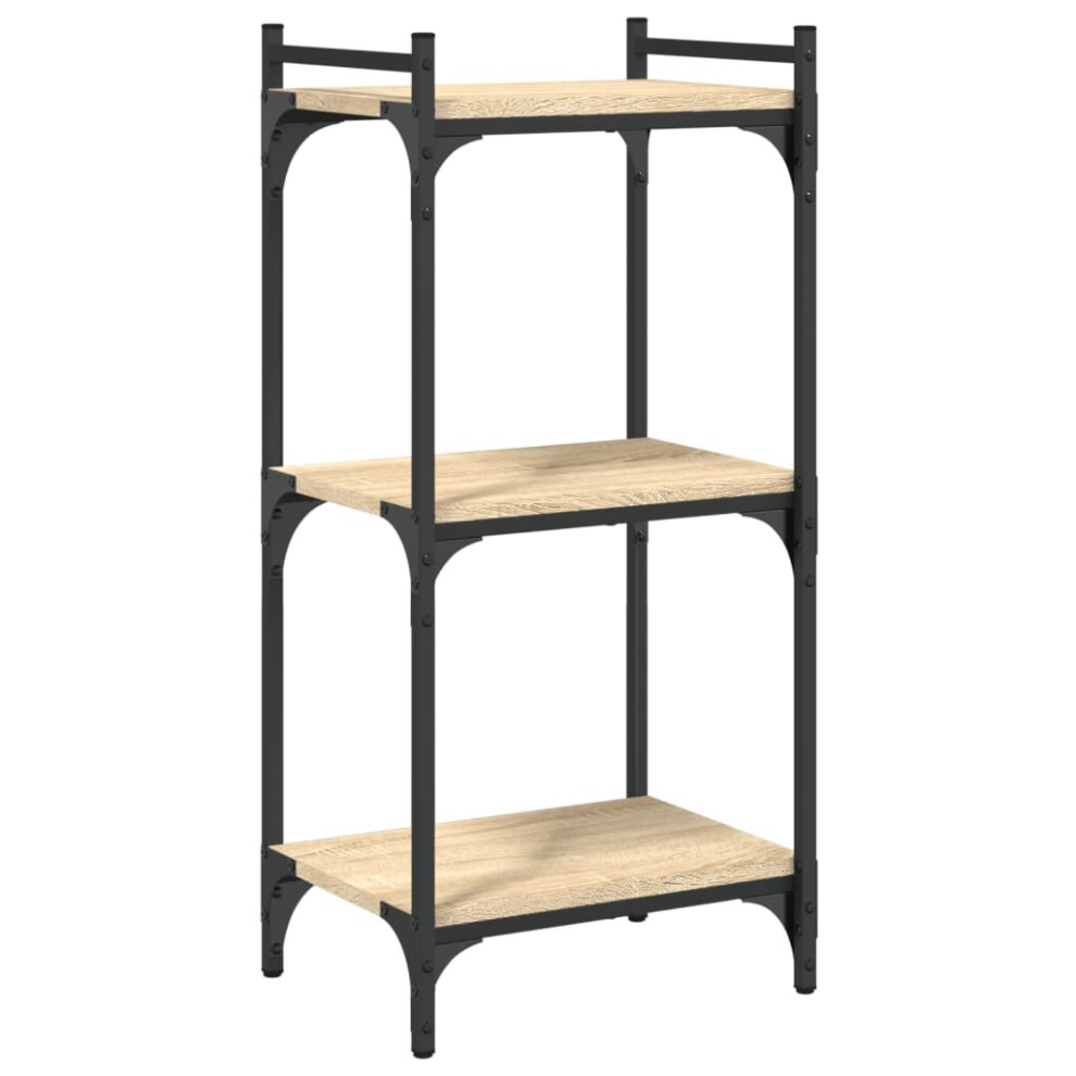 (sonoma oak, 40 x 30 x 86 cm) vidaXL Bookcase Bookshelf Storage Cabinet Rack 6-Tier Shelf Engineered Wood