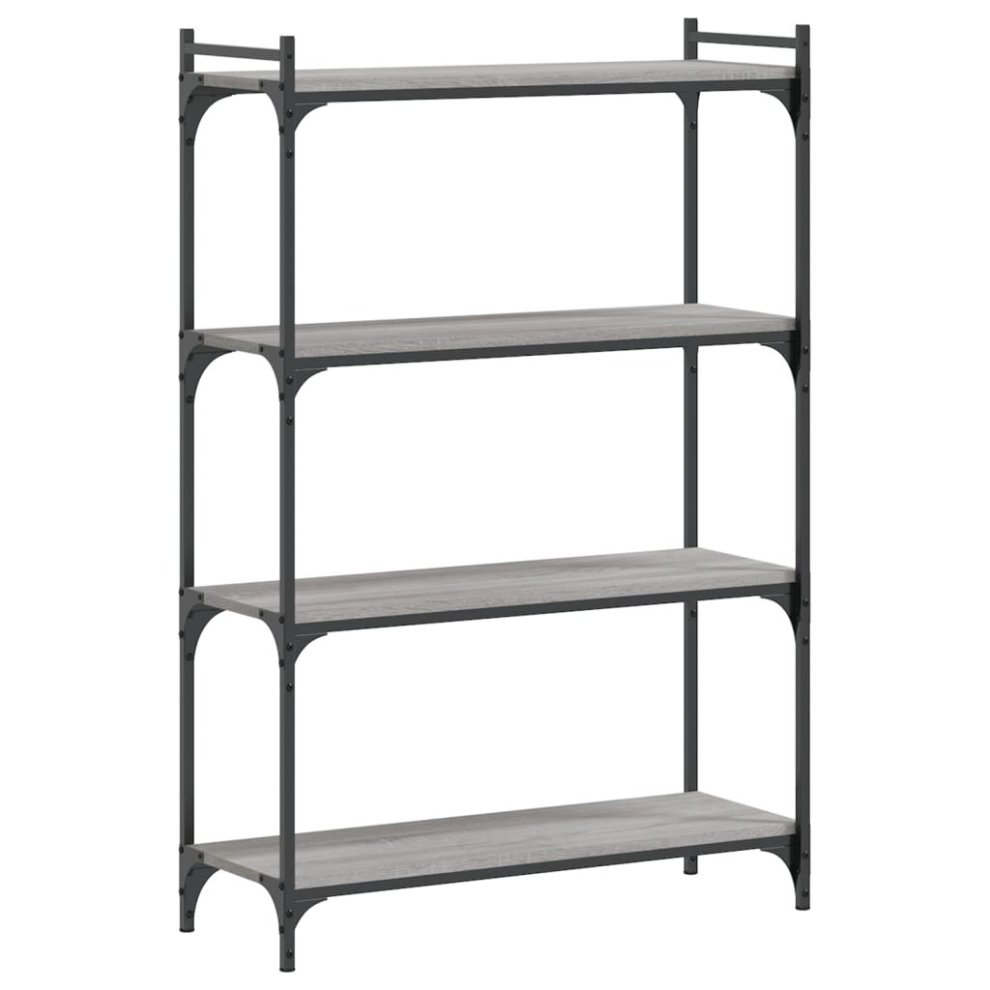 (grey sonoma, 80 x 30 x 120 cm) vidaXL Bookcase Bookshelf Storage Cabinet Rack 6-Tier Shelf Engineered Wood