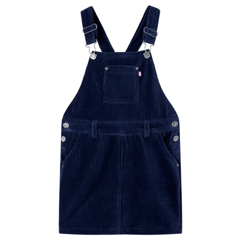 (navy, 128) Kids' Overall Dress Girls Suspender Skirt Children School Dresses Corduroy