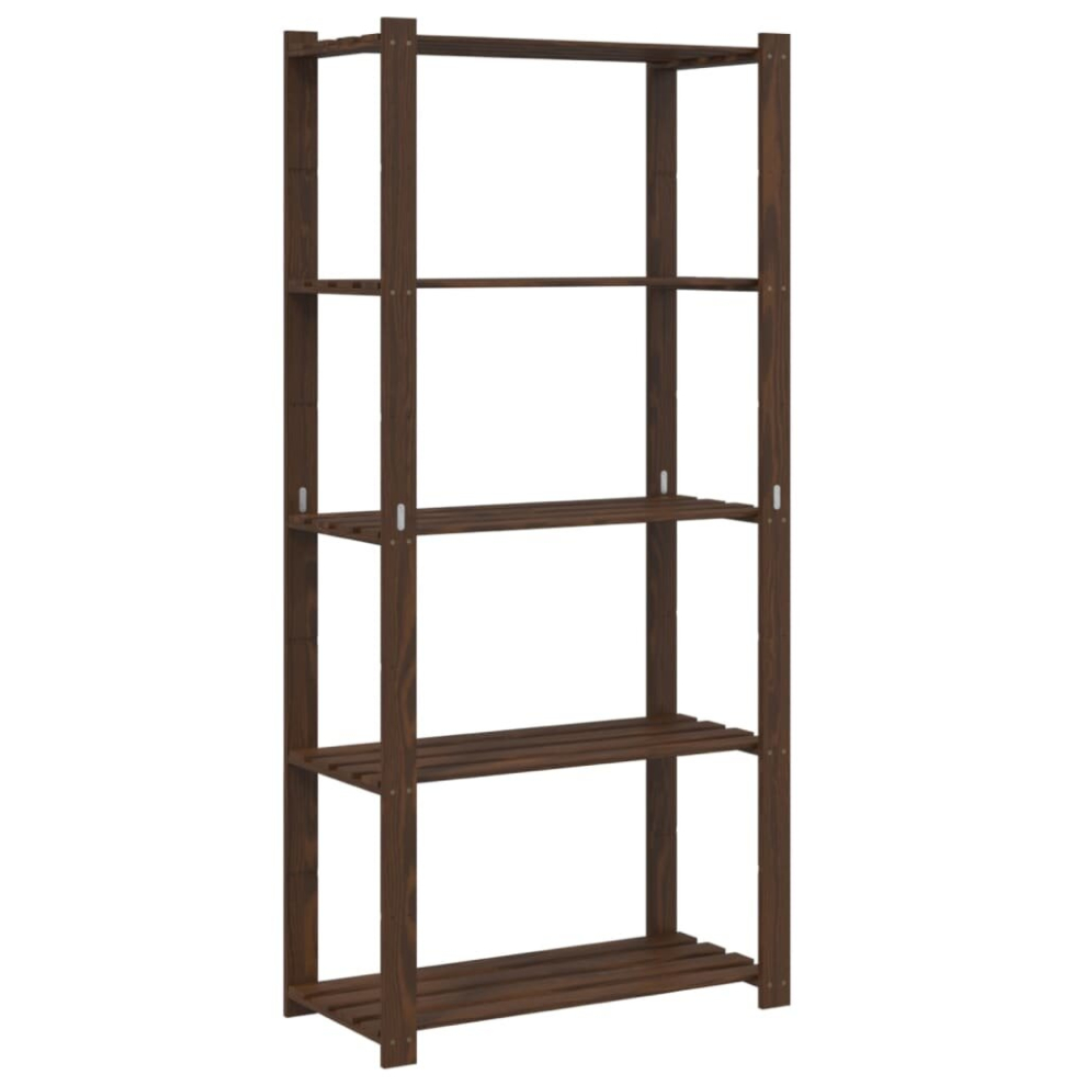 (brown, 80 x 38 x 170 cm) vidaXL Storage Rack Storage Units Shelf Industrial Shelving Solid Pinewood