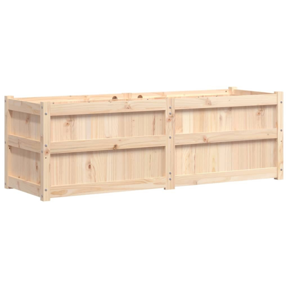 Vidaxl (Natural Pine) Garden Planter Patio Flower Pot Plant Pot Planter Box Solid Wood Pine