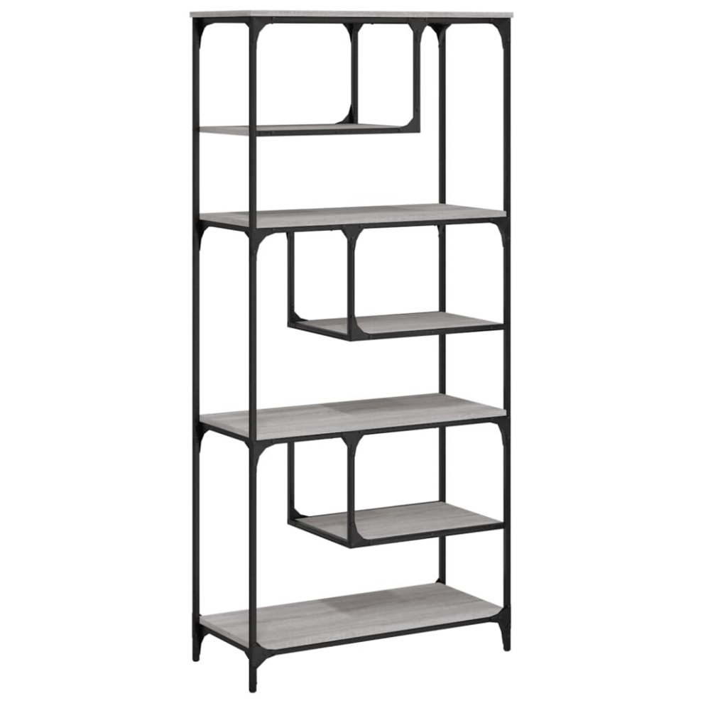 Vidaxl ( Sonoma) Bookcase Bookshelf Storage Cabinet Display Organiser Engineered Wood Grey