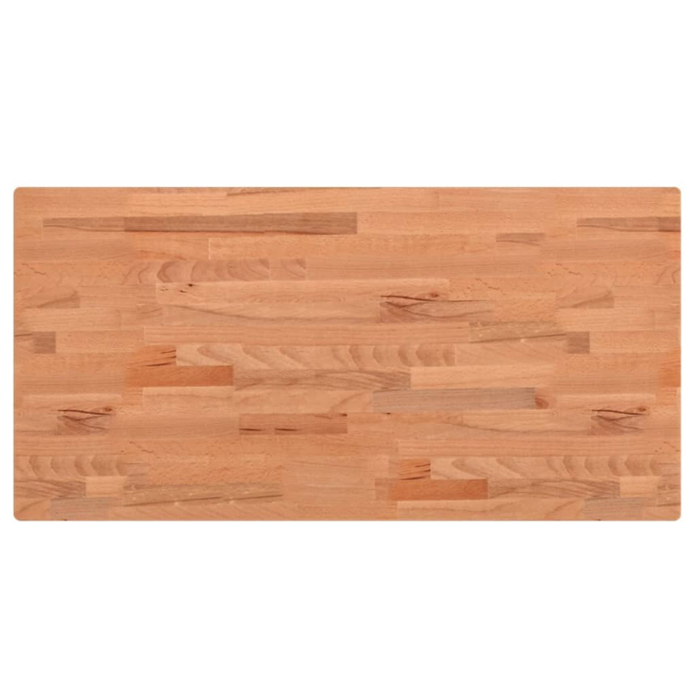 Photos - Washbasin cabinet VidaXL   Bathroom Countertop Vanity Top Wash Basin Worktop Solid Wood Beech Brown 355997 (brown, 80 x 40 x 1.5 cm)