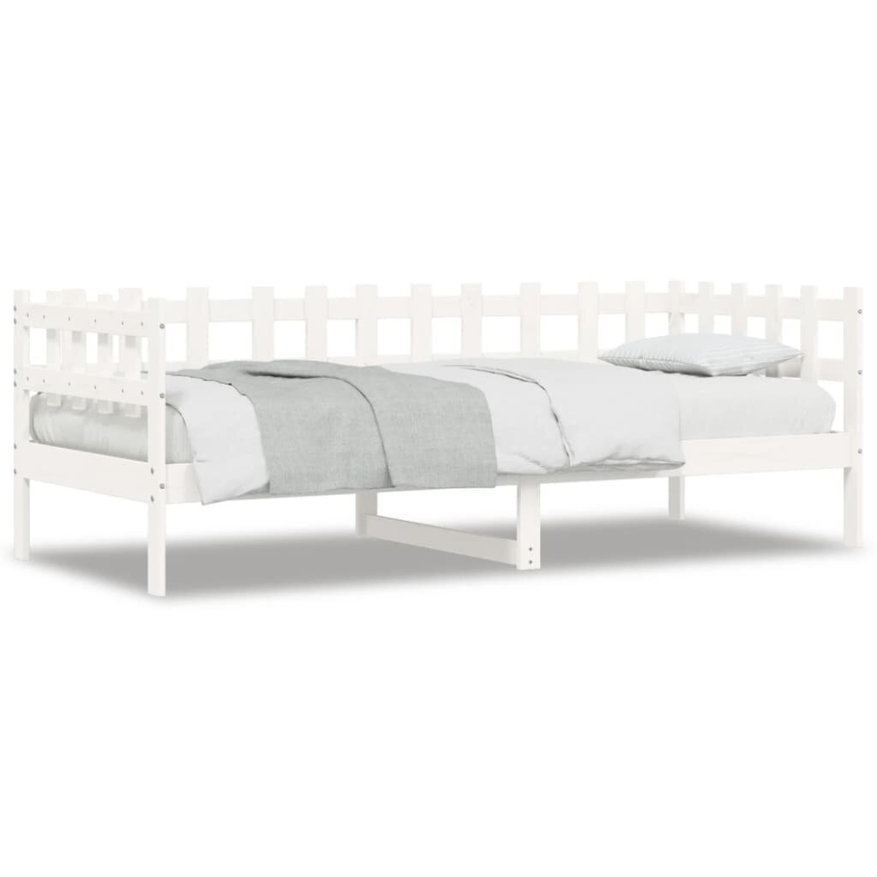 (white, 90 x 190 cm) vidaXL Day Bed Bedroom Sofa Bed Guest Bed Frame Daybed Couch Solid Wood Pine