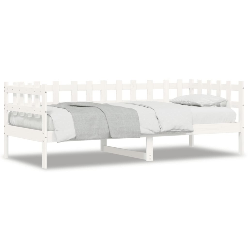 (white, 90 x 200 cm) vidaXL Day Bed Bedroom Sofa Bed Guest Bed Frame Daybed Couch Solid Wood Pine