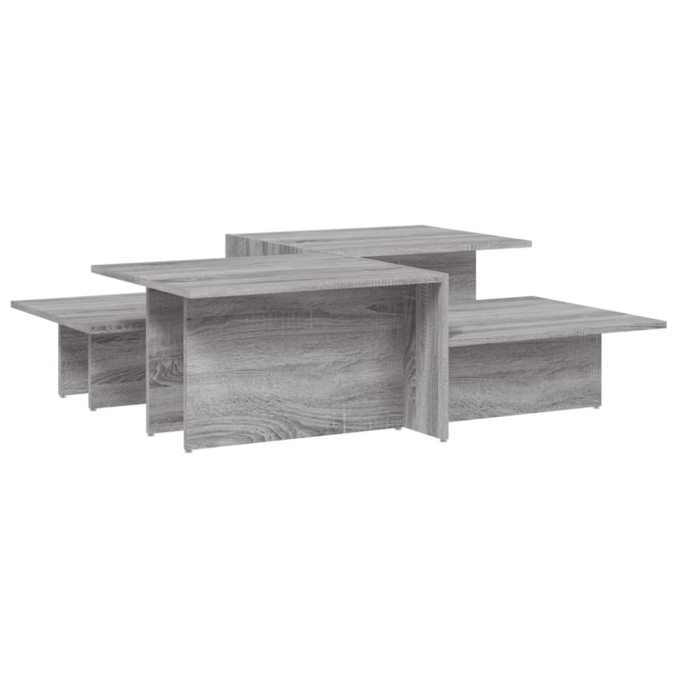 (grey sonoma) vidaXL 1/2x Coffee Tables Engineered Wood Side End Couch Table Multi Colours