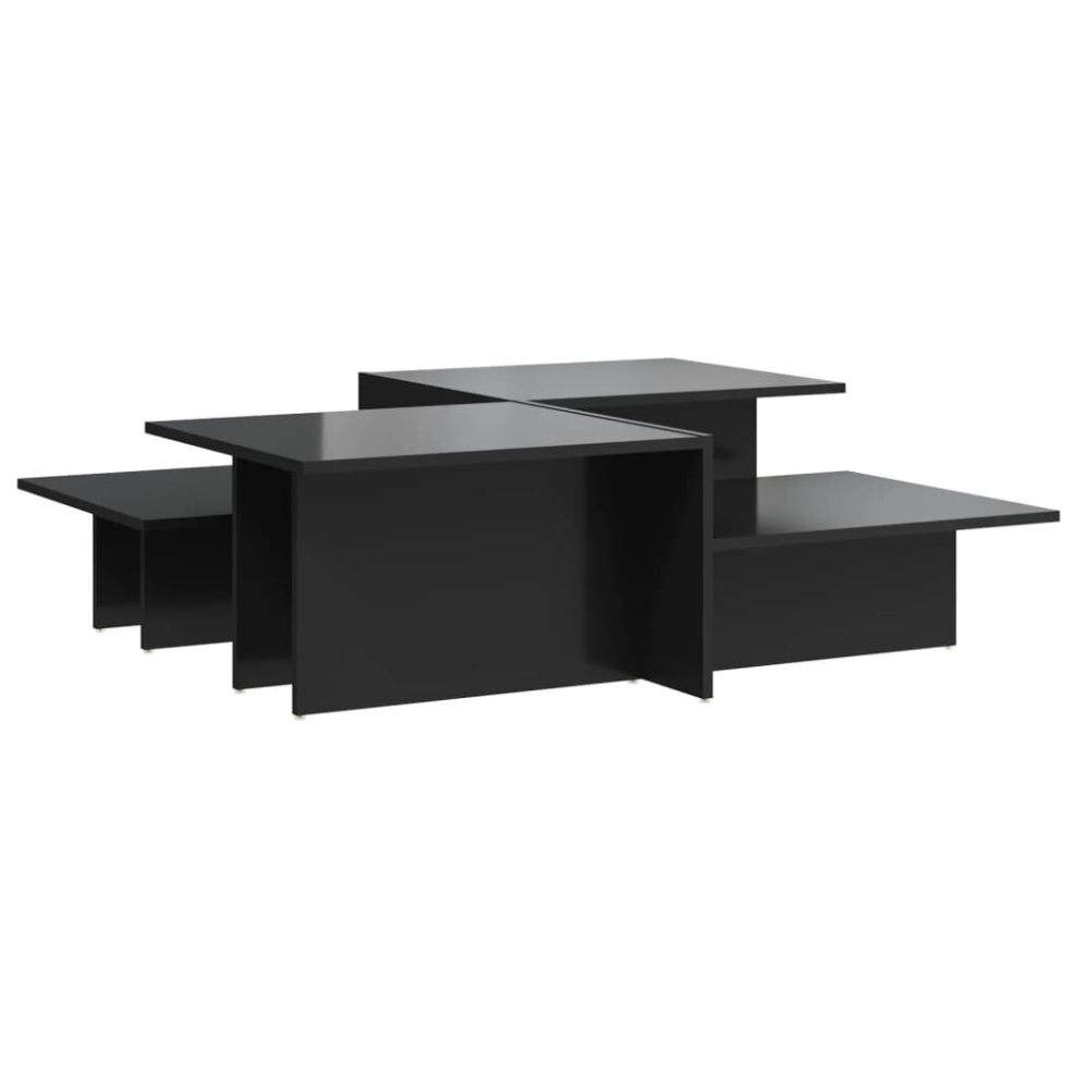 (high gloss black) vidaXL 1/2x Coffee Tables Engineered Wood Side End Couch Table Multi Colours