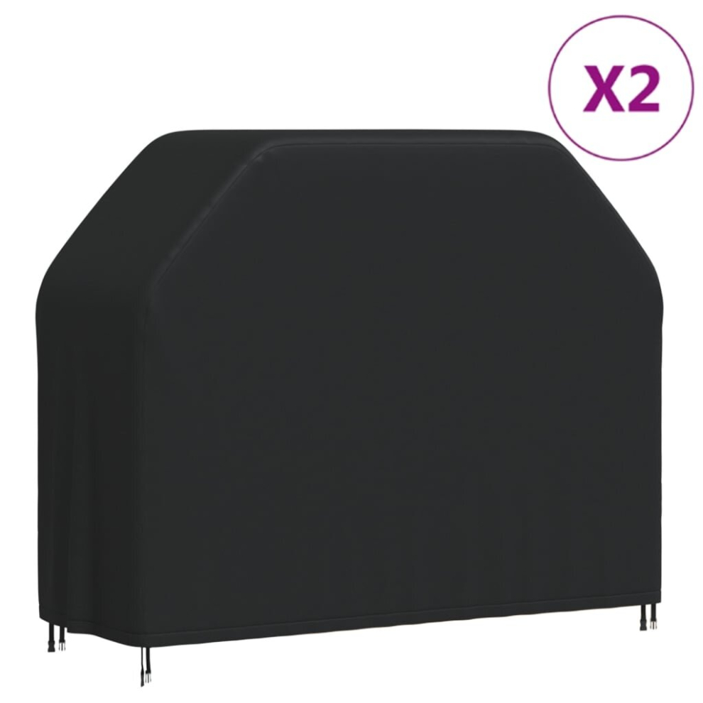 (140 x 58 x 106 cm) vidaXL BBQ Covers Waterproof Outdoor Barbecue Cover 2 pcs 420D Oxford Fabric