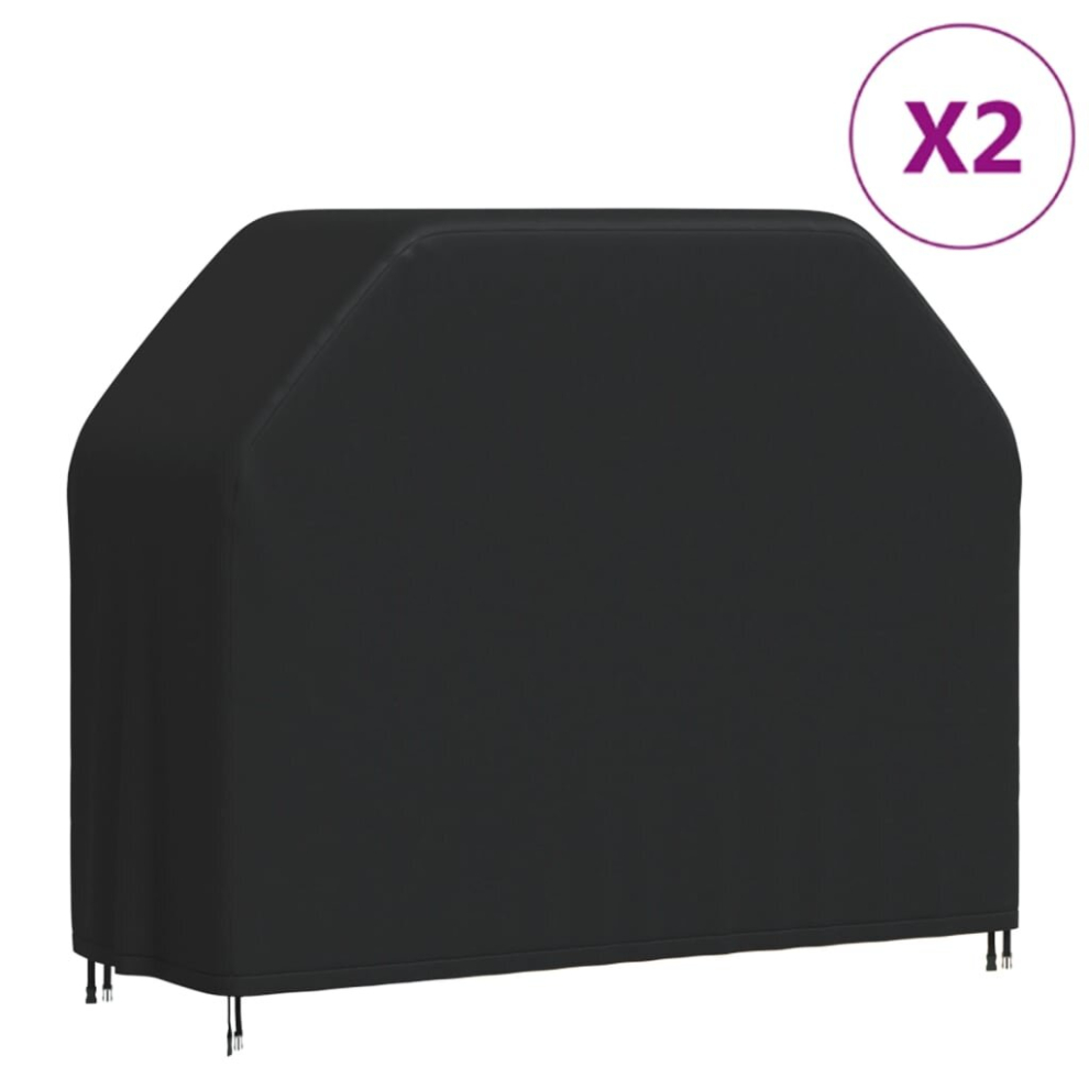 (147 x 61 x 112 cm) vidaXL BBQ Covers Waterproof Outdoor Barbecue Cover 2 pcs 420D Oxford Fabric